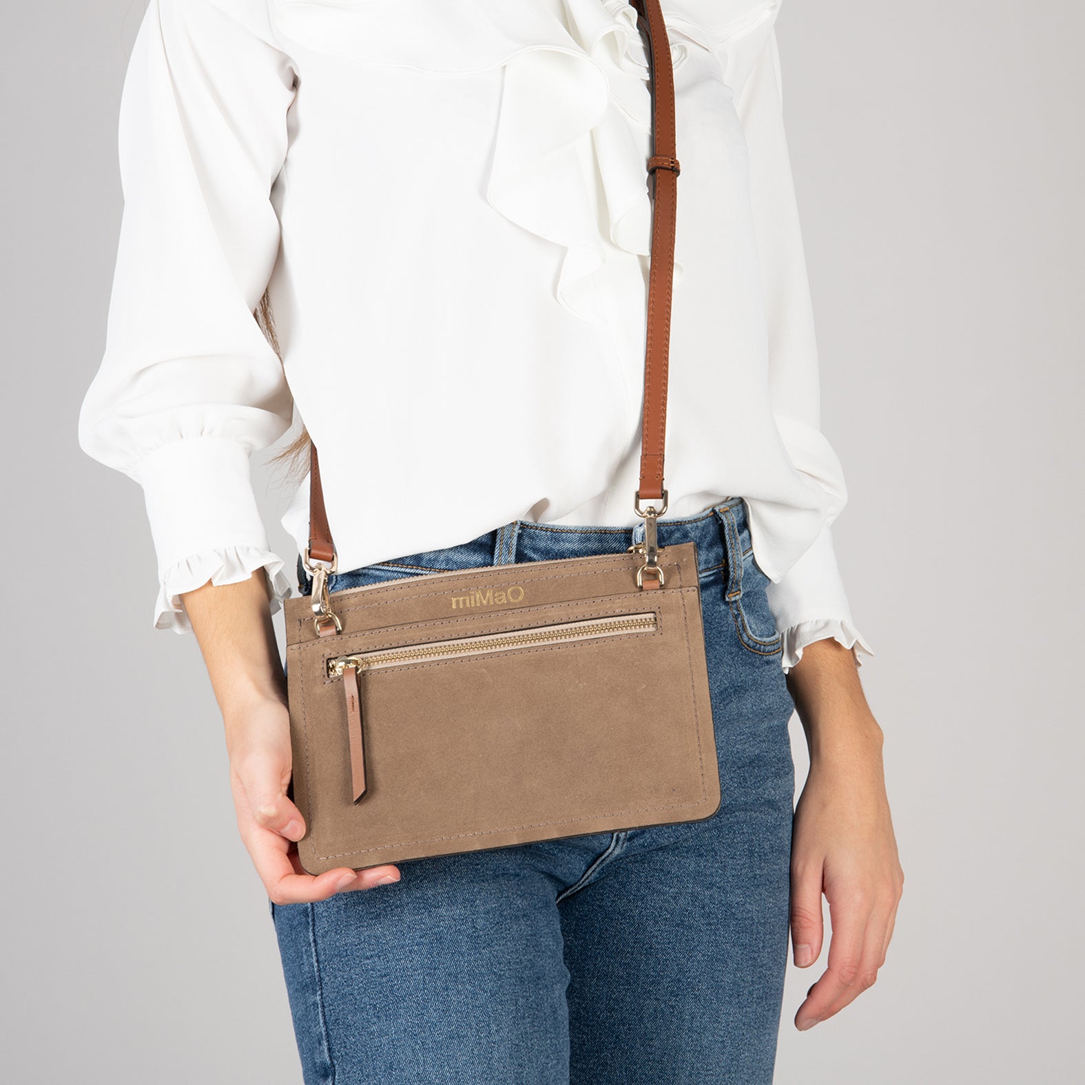 CLASSIC - TAUPE women's shoulder bag
