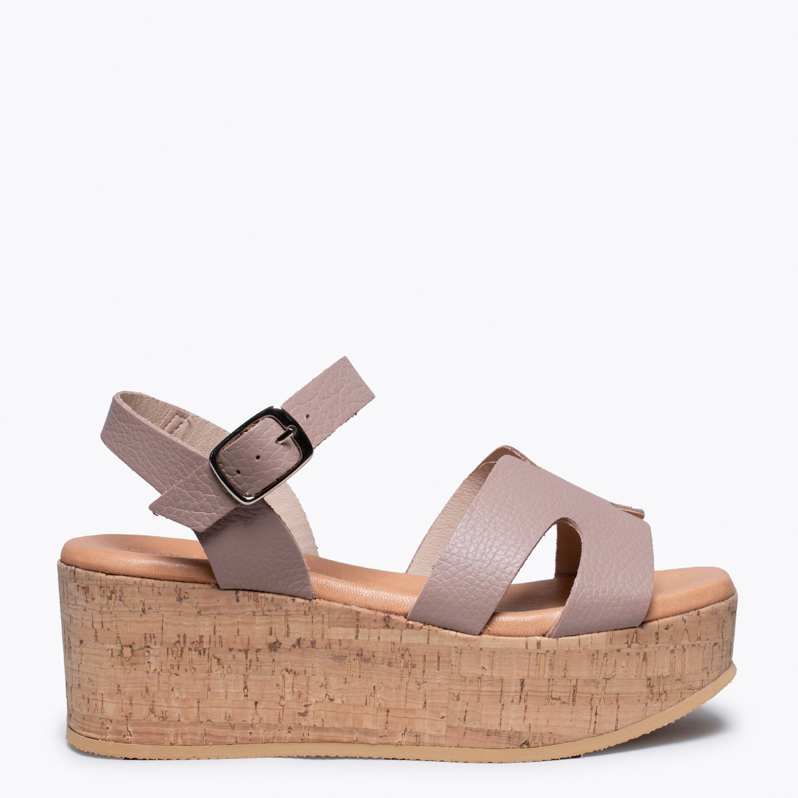 HACHE – PINK SANDAL WITH CORK WEDGE