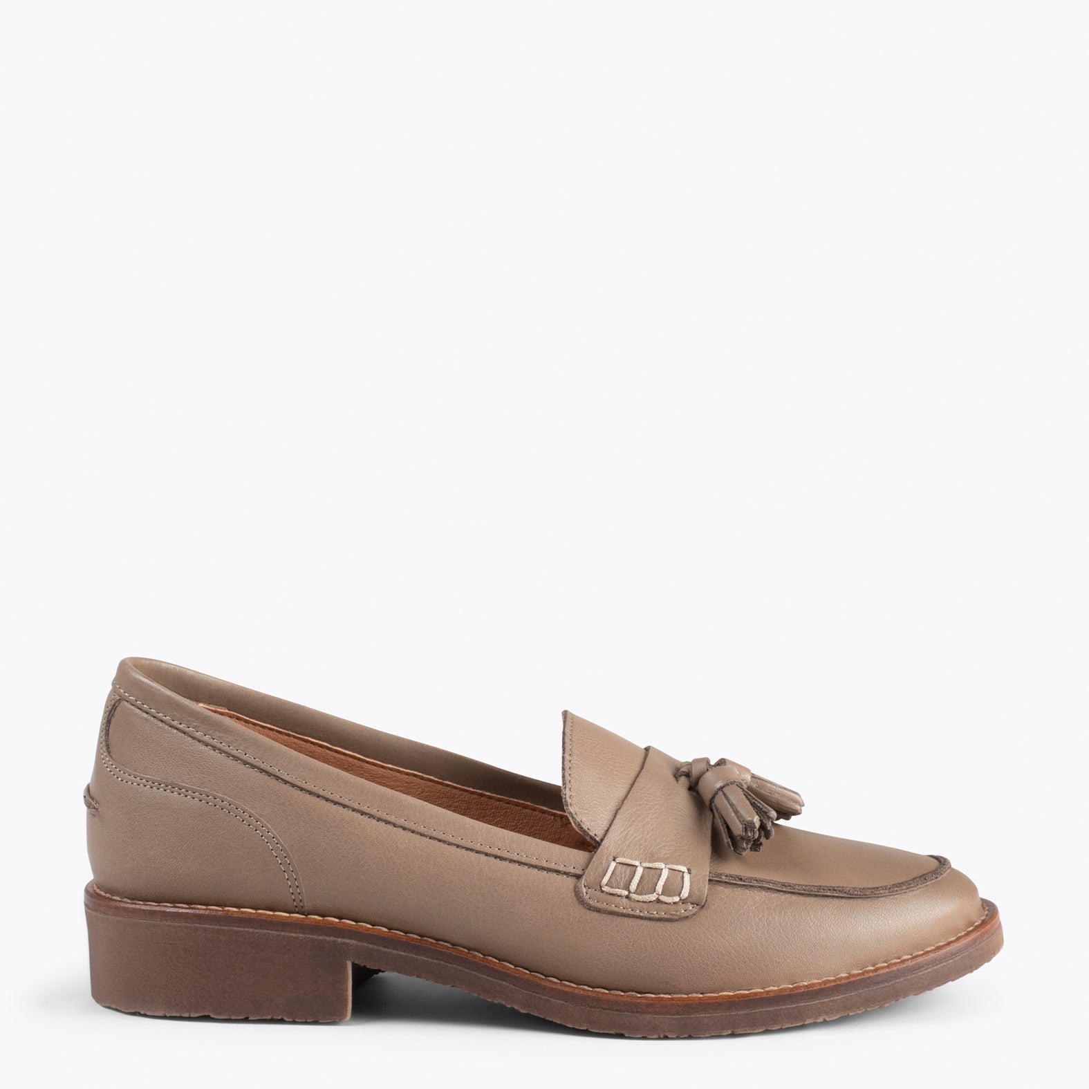 CASTELLANO –  TAUPE moccasin with tassel
