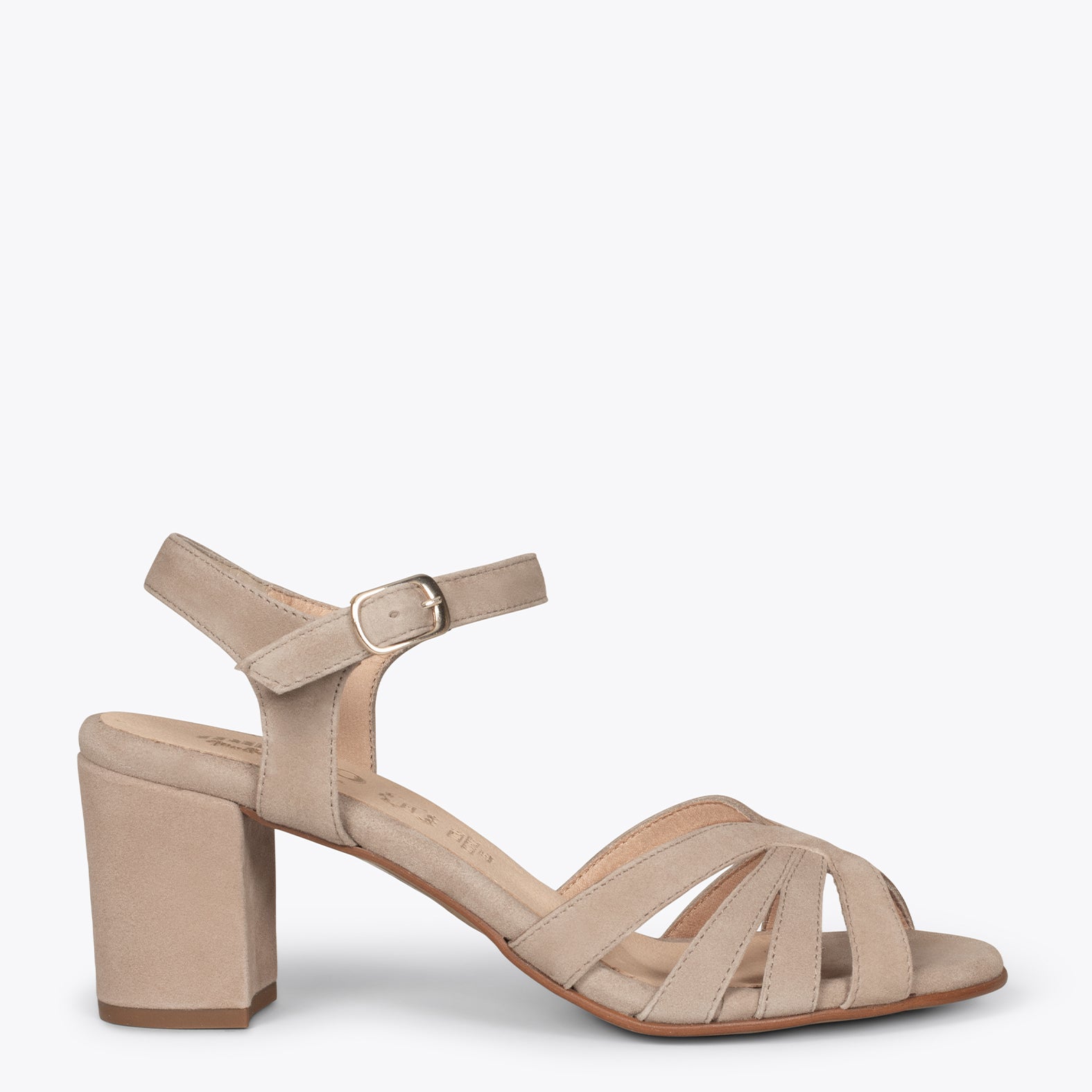 MUSE – BEIGE block heel sandals