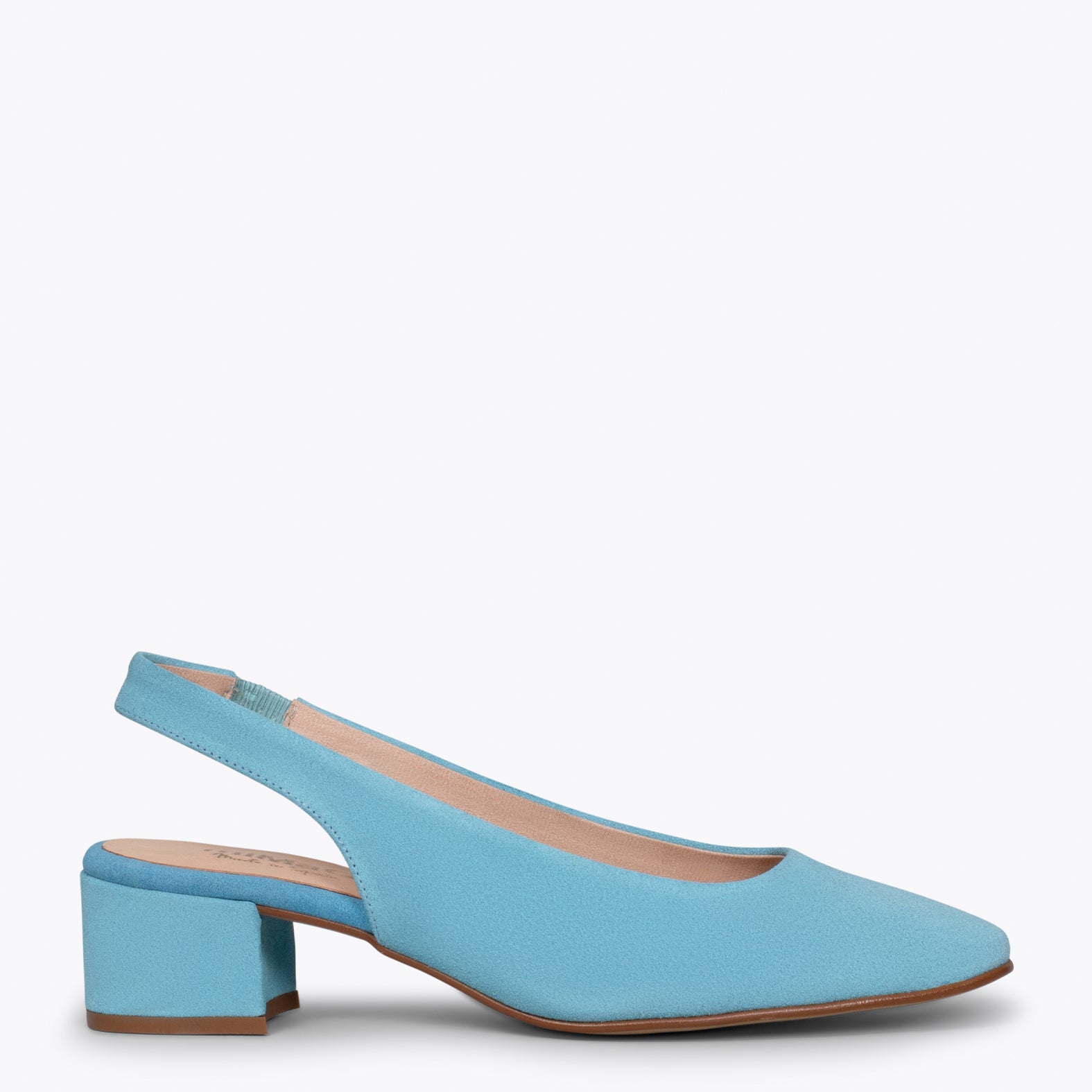 LADY – BLUE sling-back mid heels