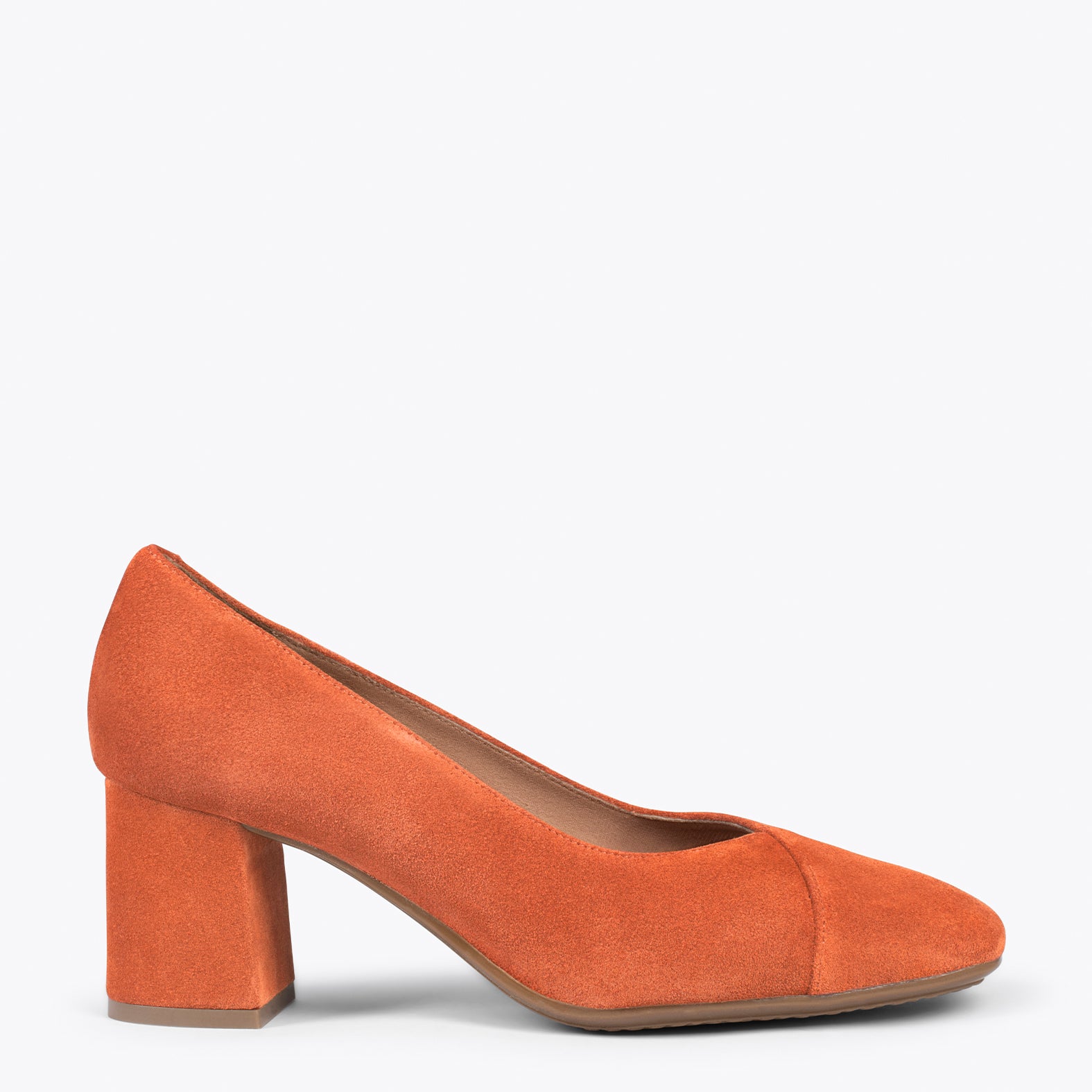 EMMA – ORANGE high heels with square toe