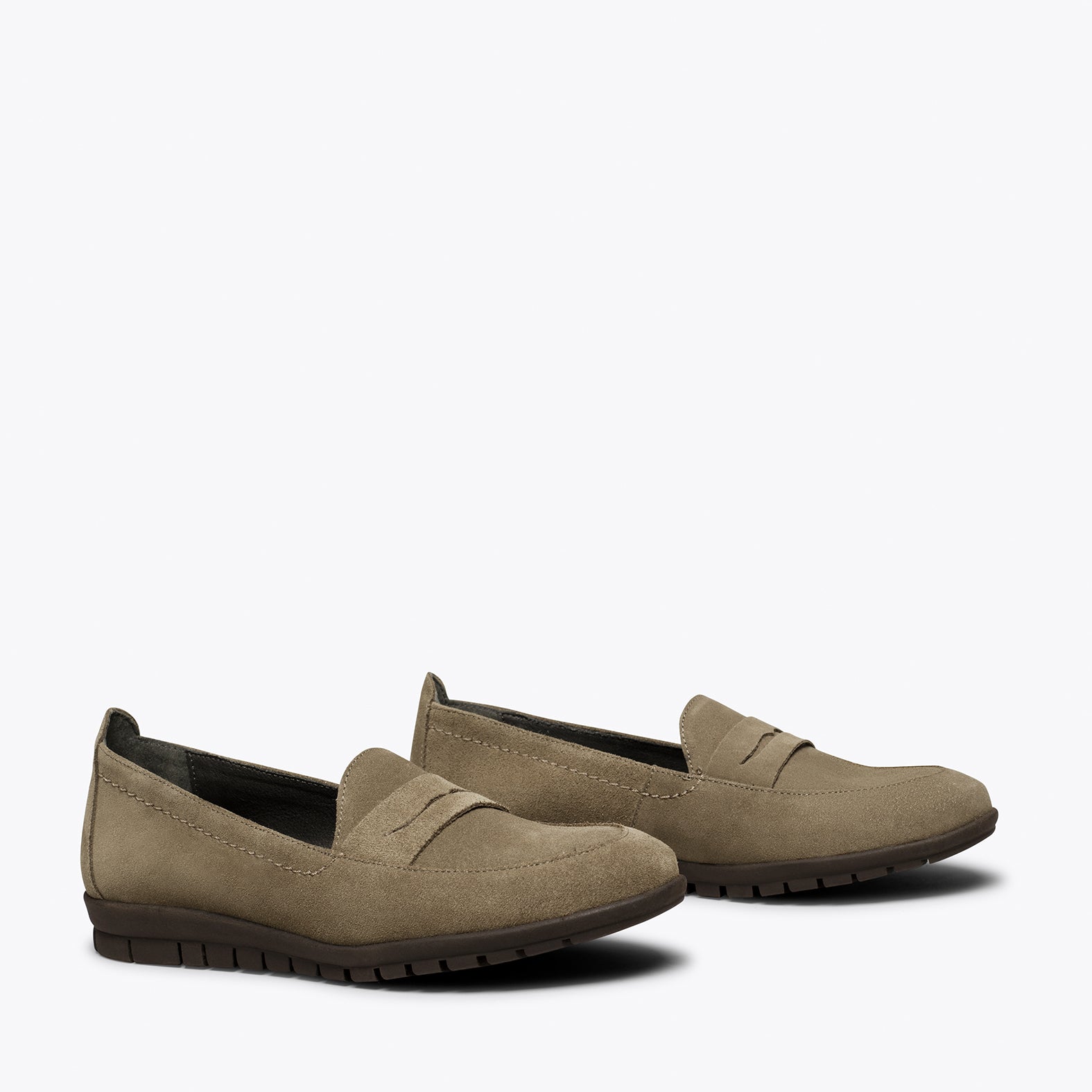 360 - TAUPE suede moccasin