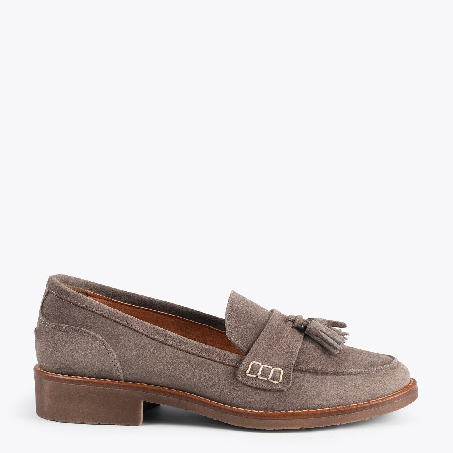 CASTELLANO – TAUPE moccasin with tassel