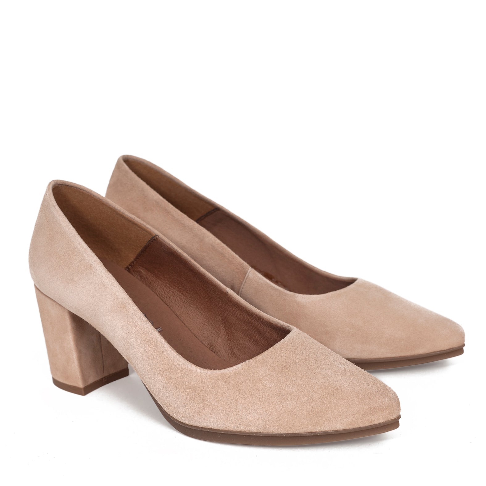 URBAN S - Zapatos mujer tacón ancho BEIGE