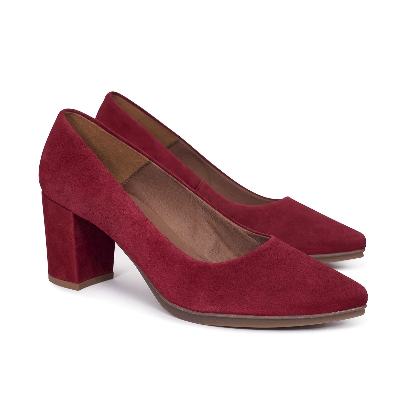 URBAN S - Zapatos ROJOS CEREZA mujer tacón ancho