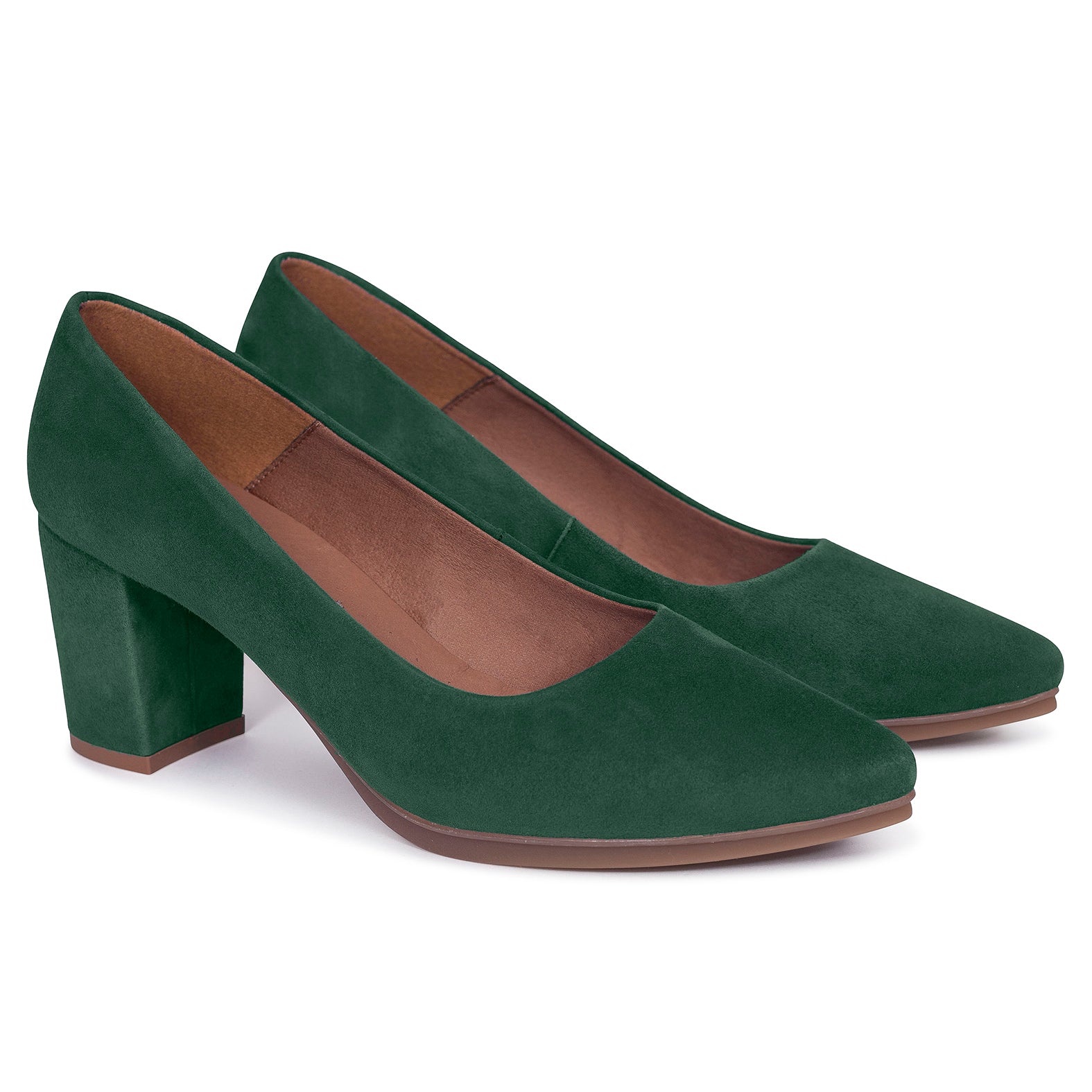 URBAN S - Zapatos mujer tacón ancho VERDE PINO